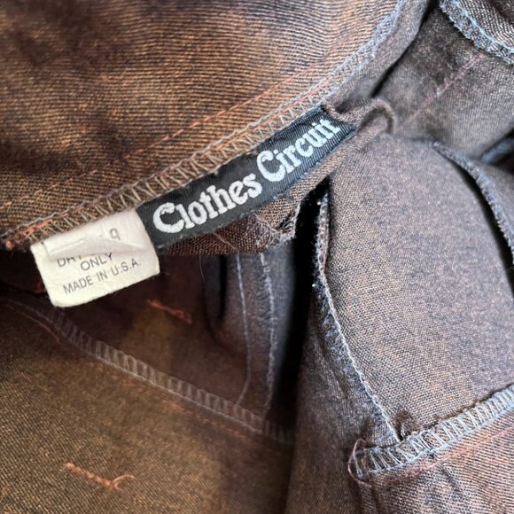 vintage 80s pencil skirt brown high waisted wide belt belted narrow mini skirt S - Picture 8 of 8